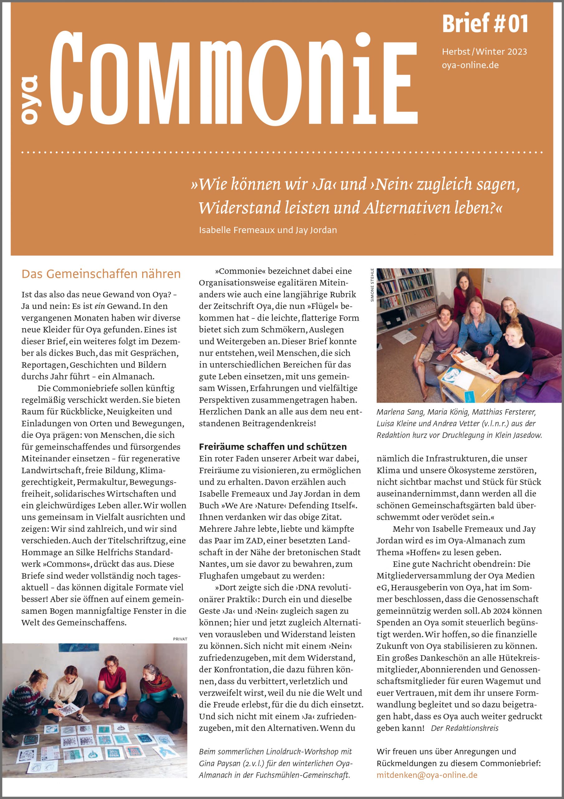 Commonie Brief #1