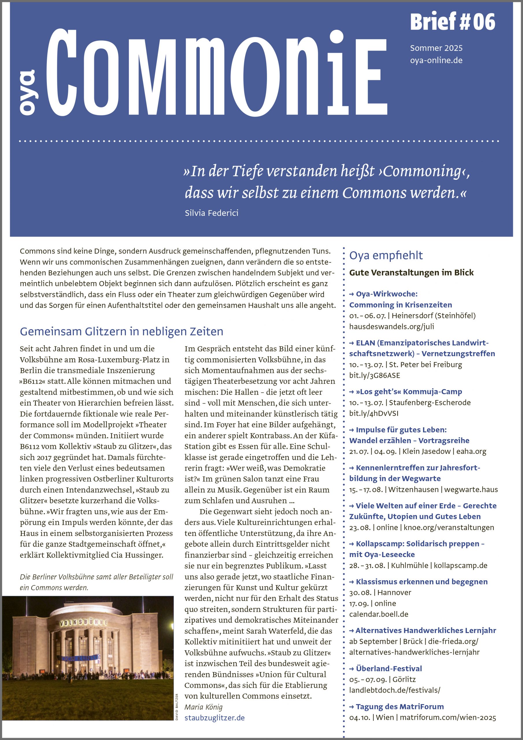 Commonie Brief #6